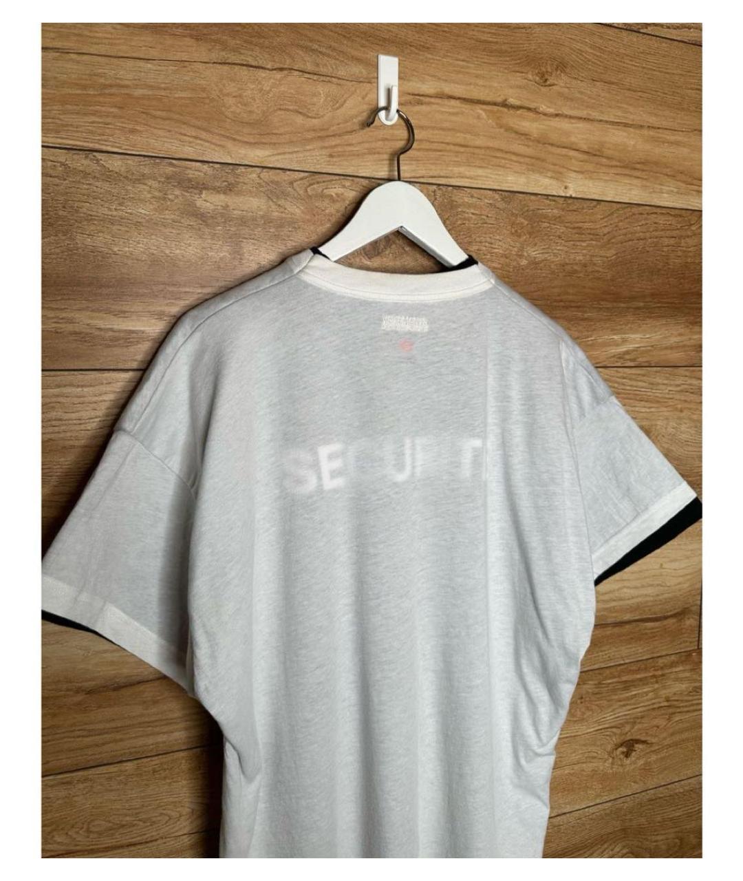 VETEMENTS Белая хлопковая футболка, фото 3