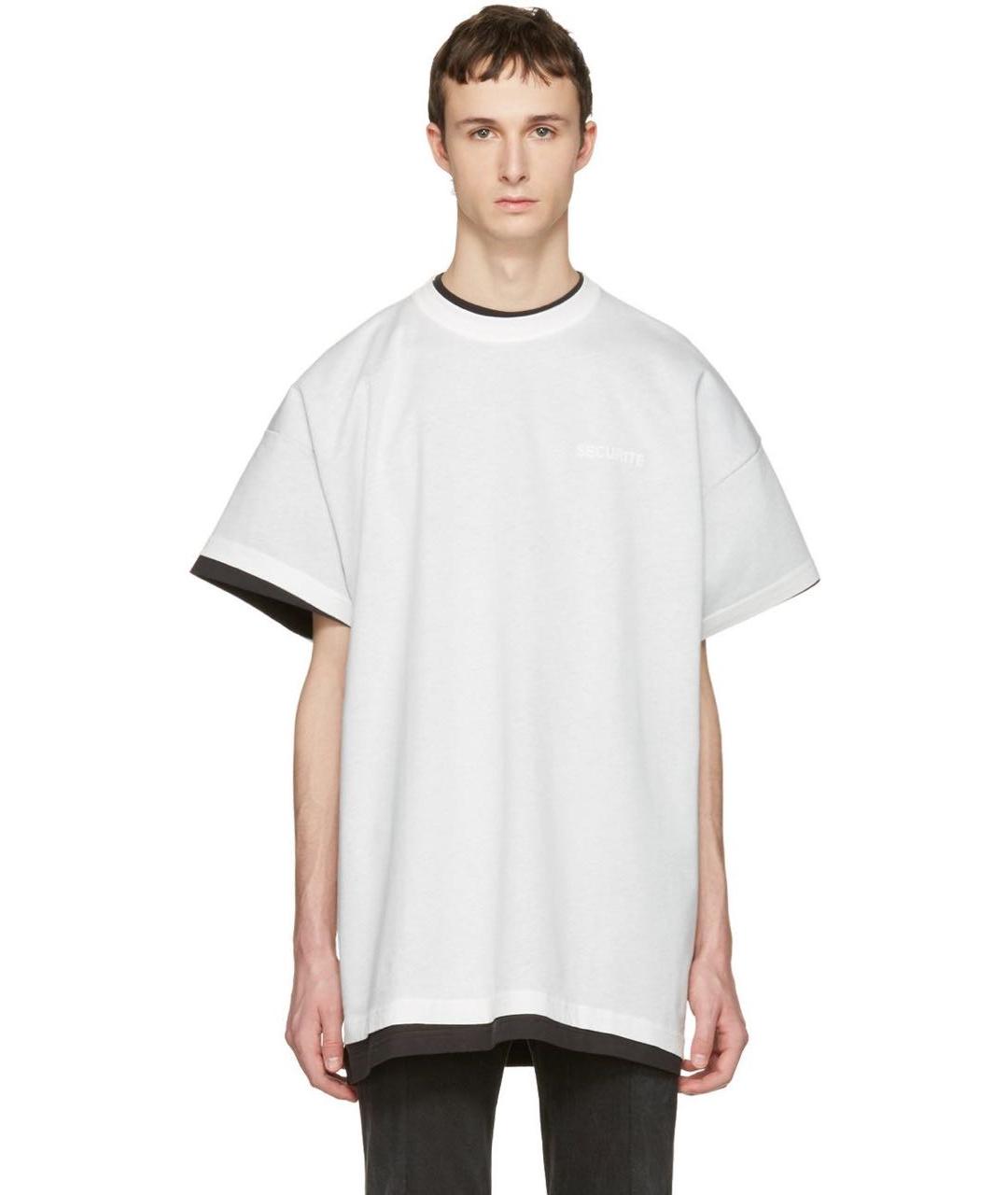 VETEMENTS Белая хлопковая футболка, фото 2