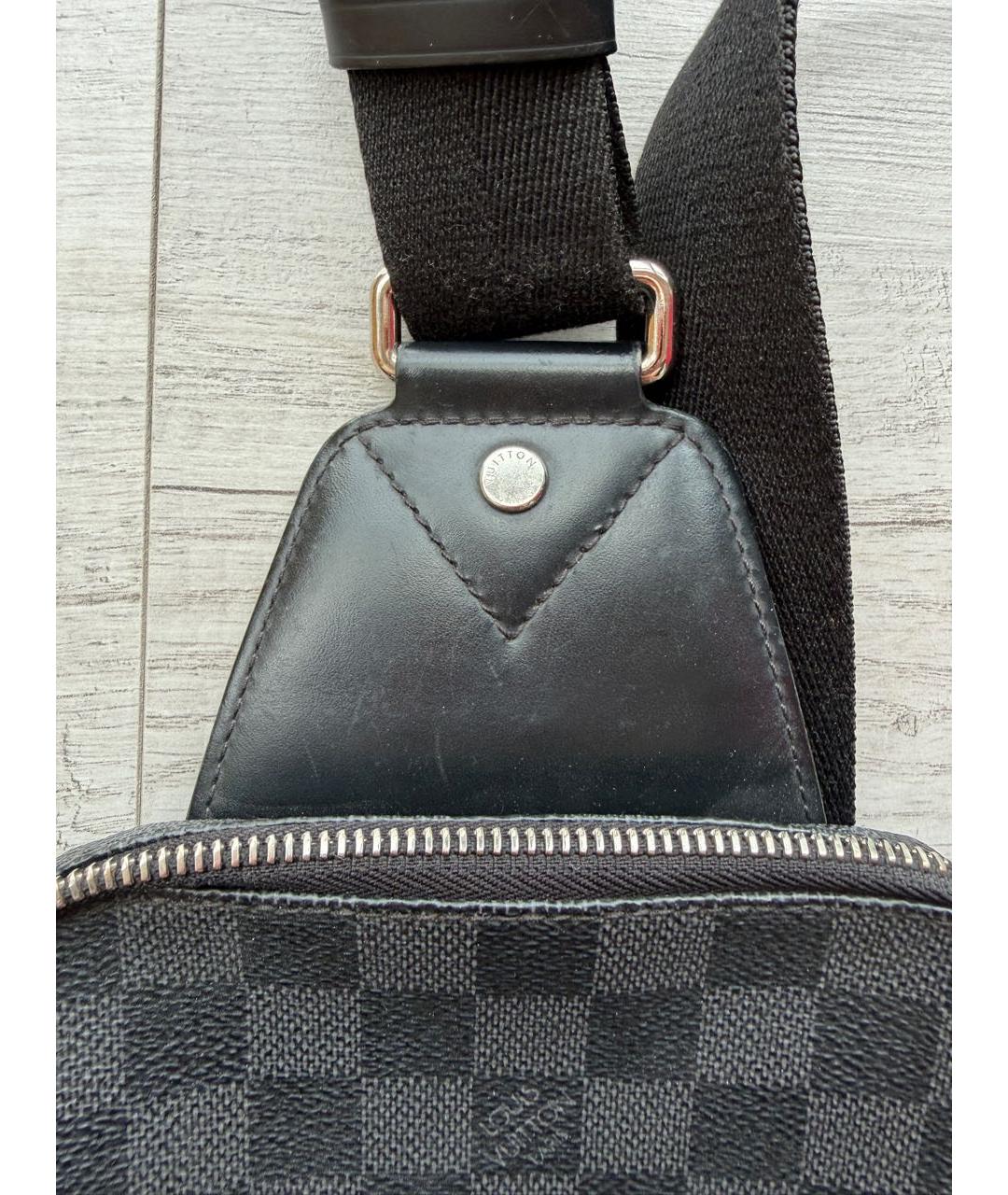 LOUIS VUITTON Антрацитовая сумка на плечо, фото 6