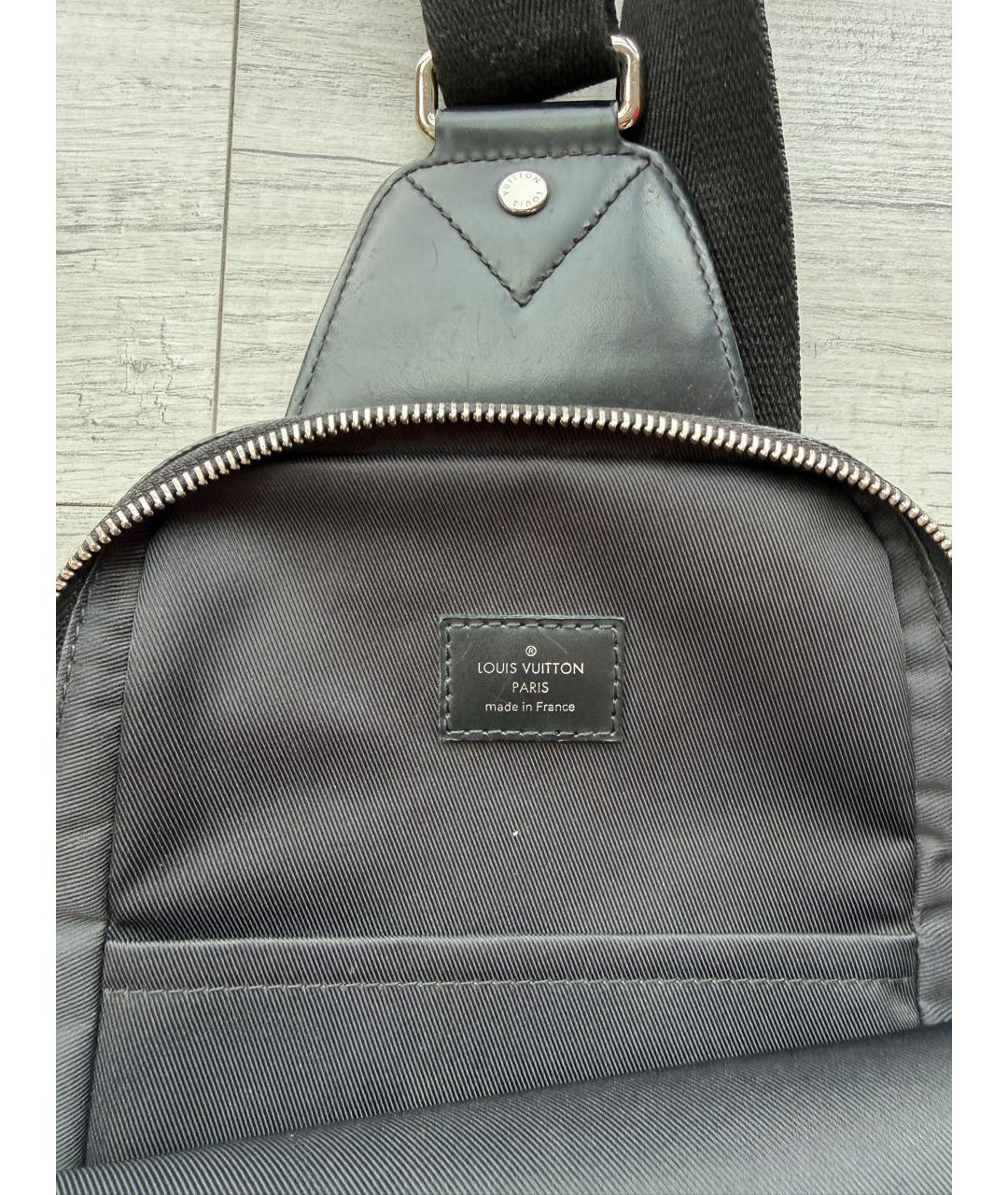 LOUIS VUITTON Антрацитовая сумка на плечо, фото 3