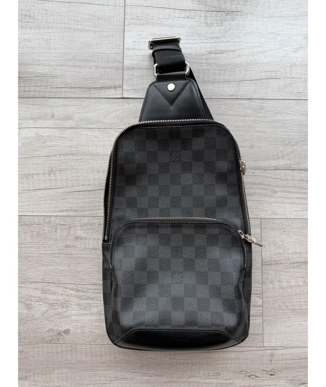 LOUIS VUITTON Антрацитовая сумка на плечо, фото 9
