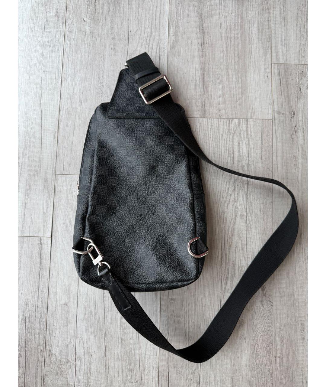 LOUIS VUITTON Антрацитовая сумка на плечо, фото 2