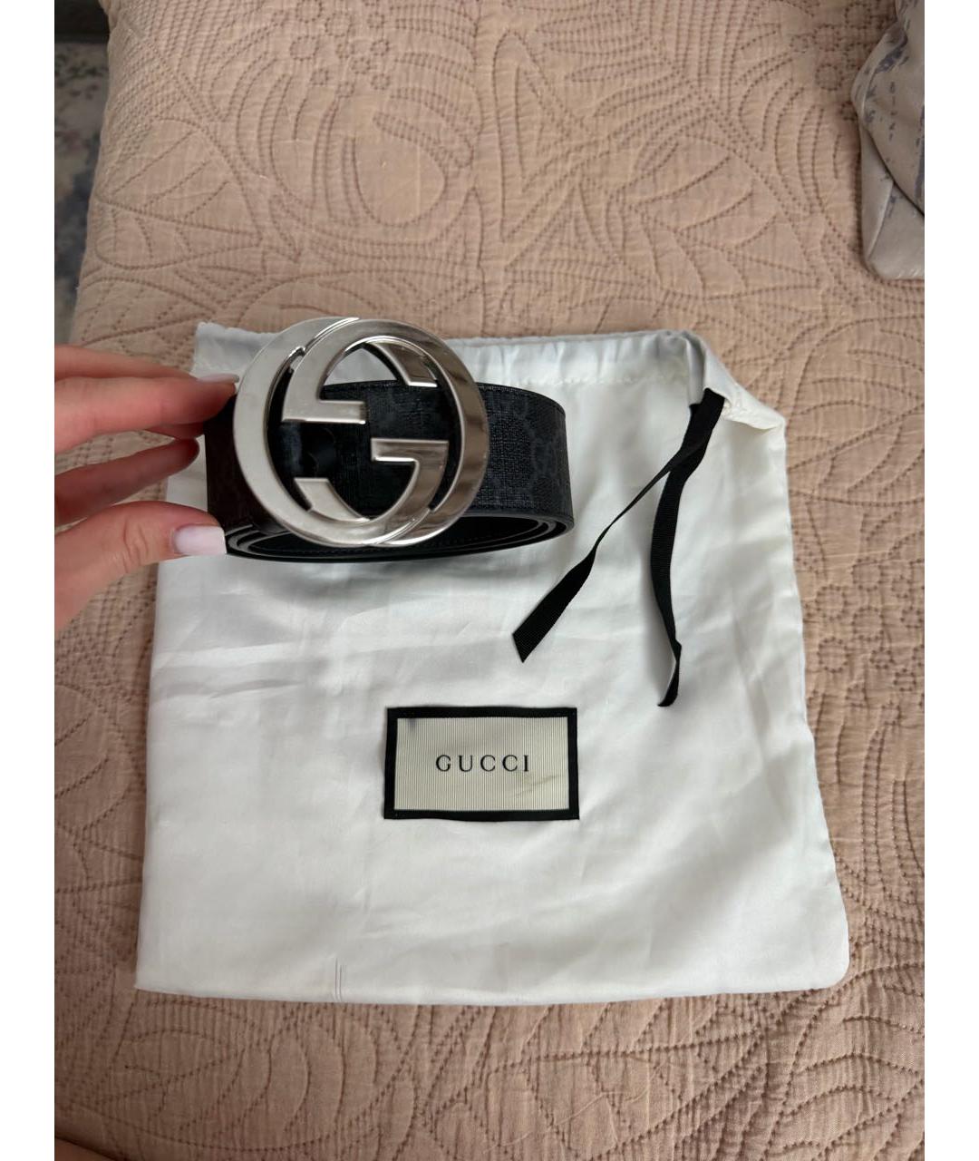 GUCCI Антрацитовый ремень, фото 8