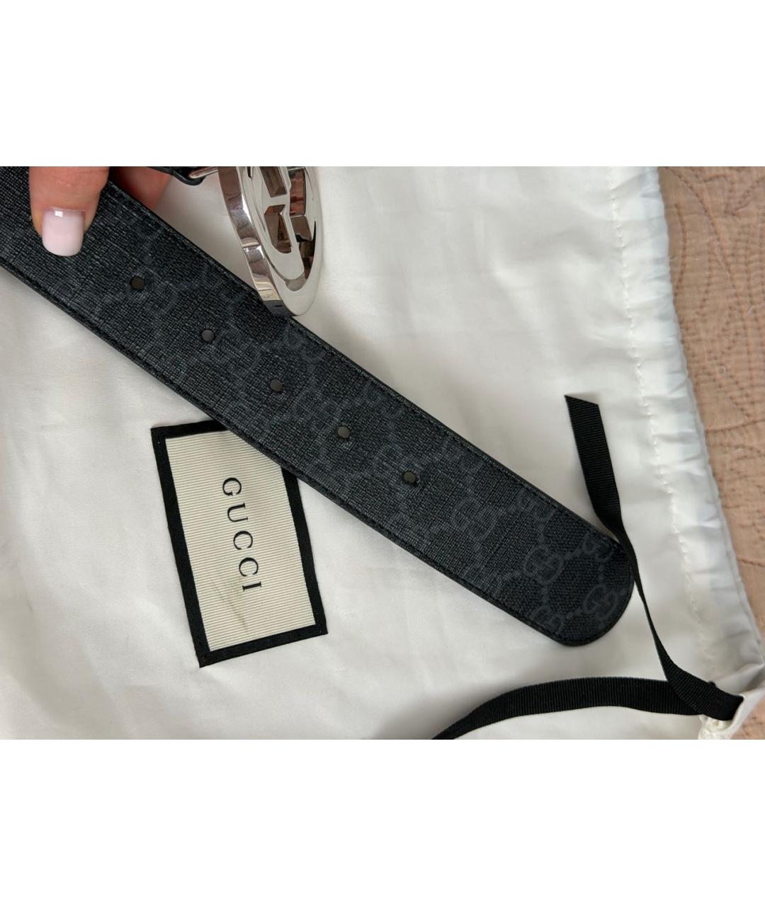 GUCCI Антрацитовый ремень, фото 4