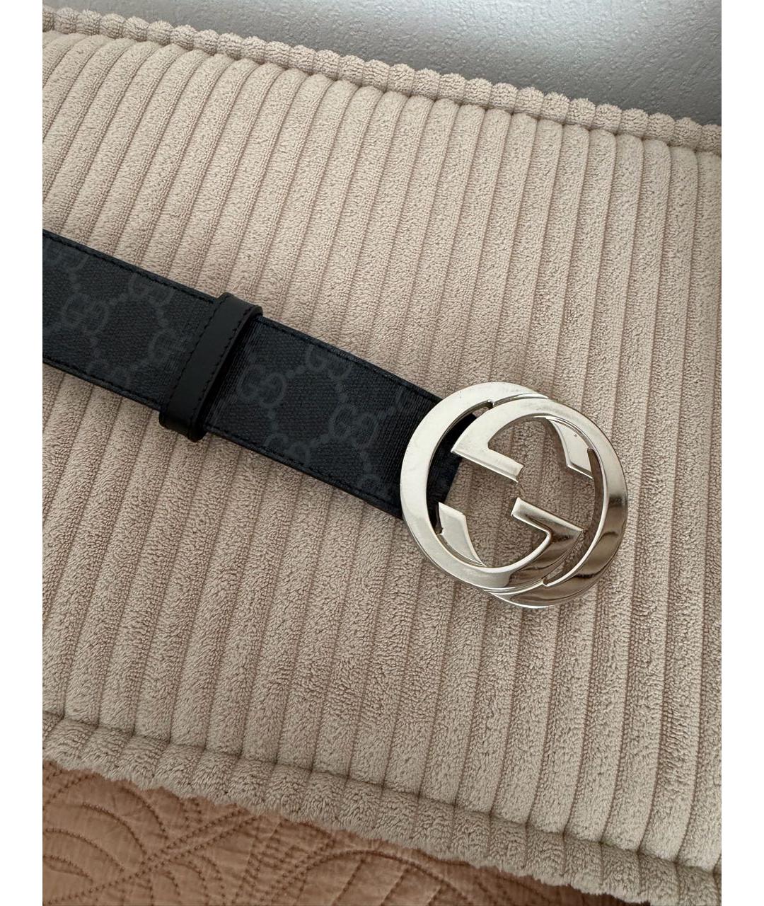 GUCCI Антрацитовый ремень, фото 2