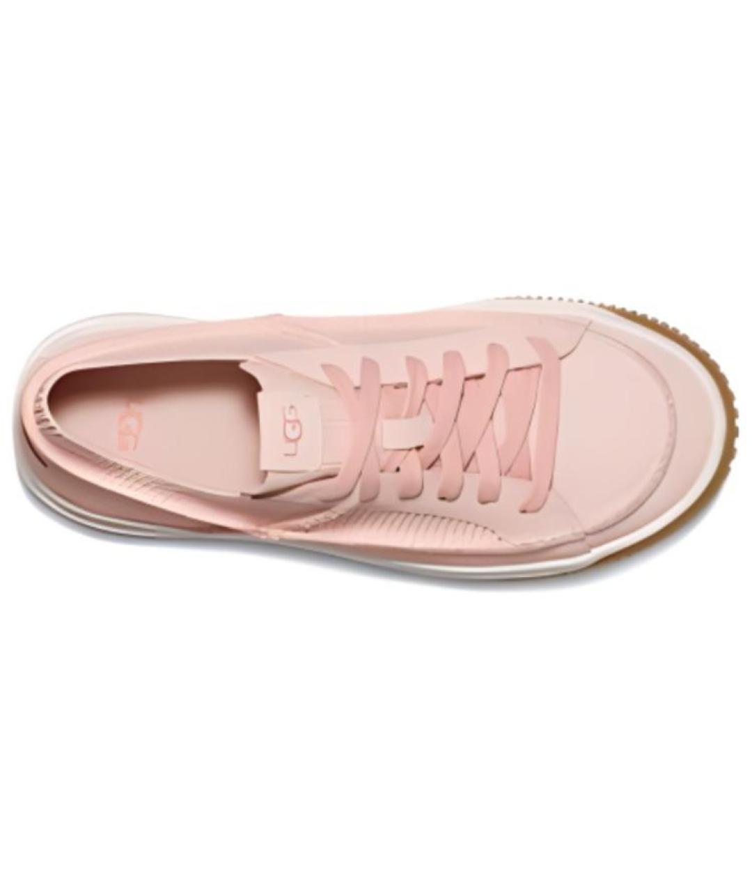 UGG Розовые кожаные кроссовки, фото 5