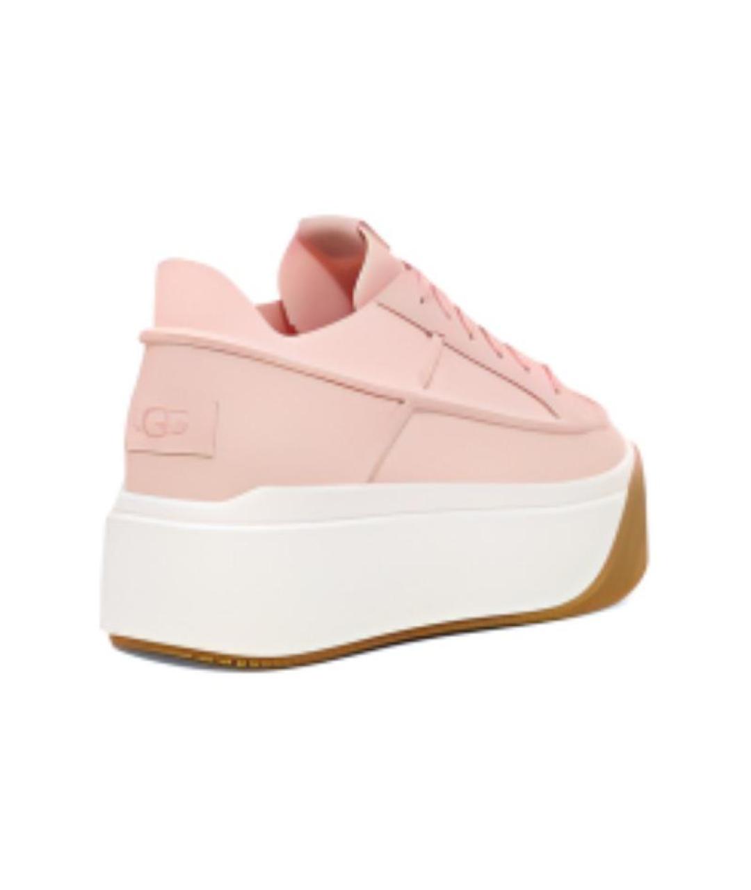 UGG Розовые кожаные кроссовки, фото 4