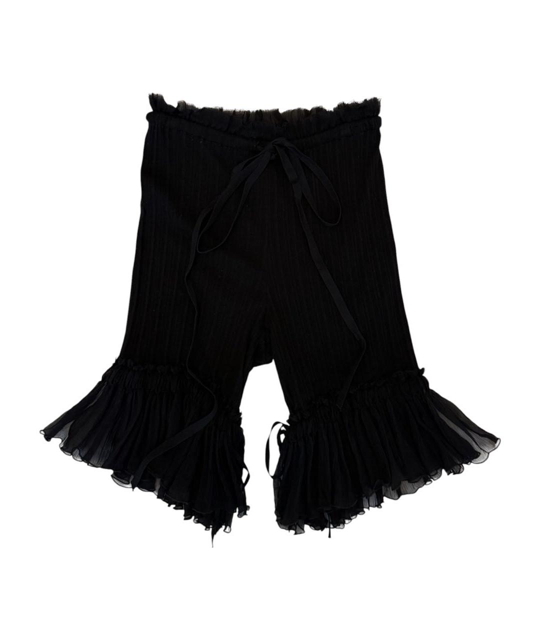 ANN DEMEULEMEESTER Черные хлопковые шорты, фото 1
