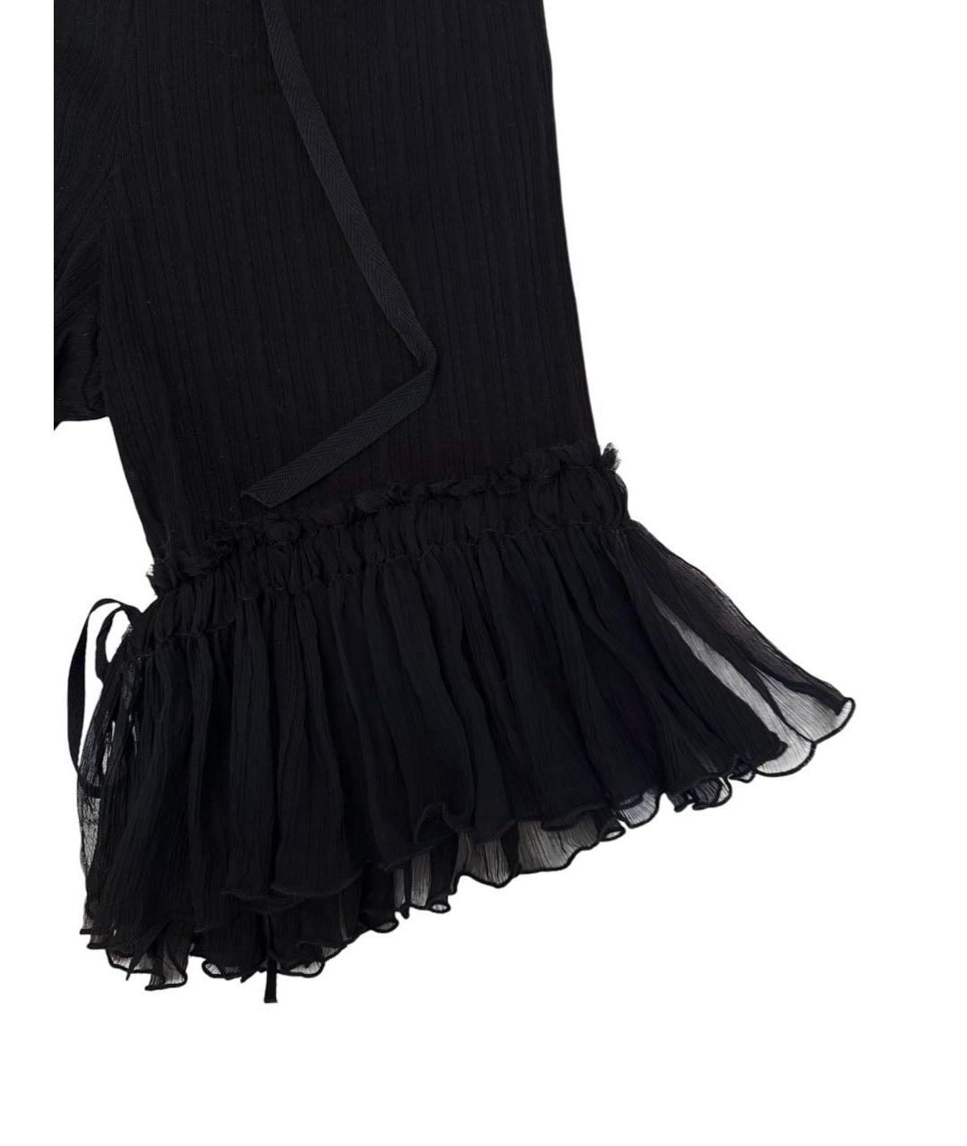 ANN DEMEULEMEESTER Черные хлопковые шорты, фото 3