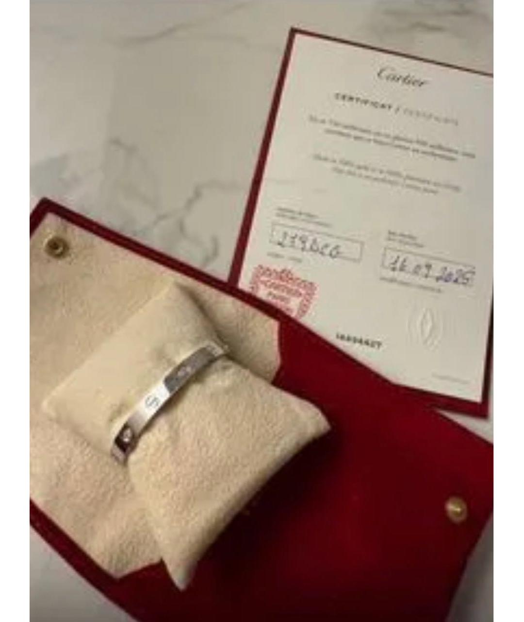 CARTIER Серебрянный браслет из белого золота, фото 2