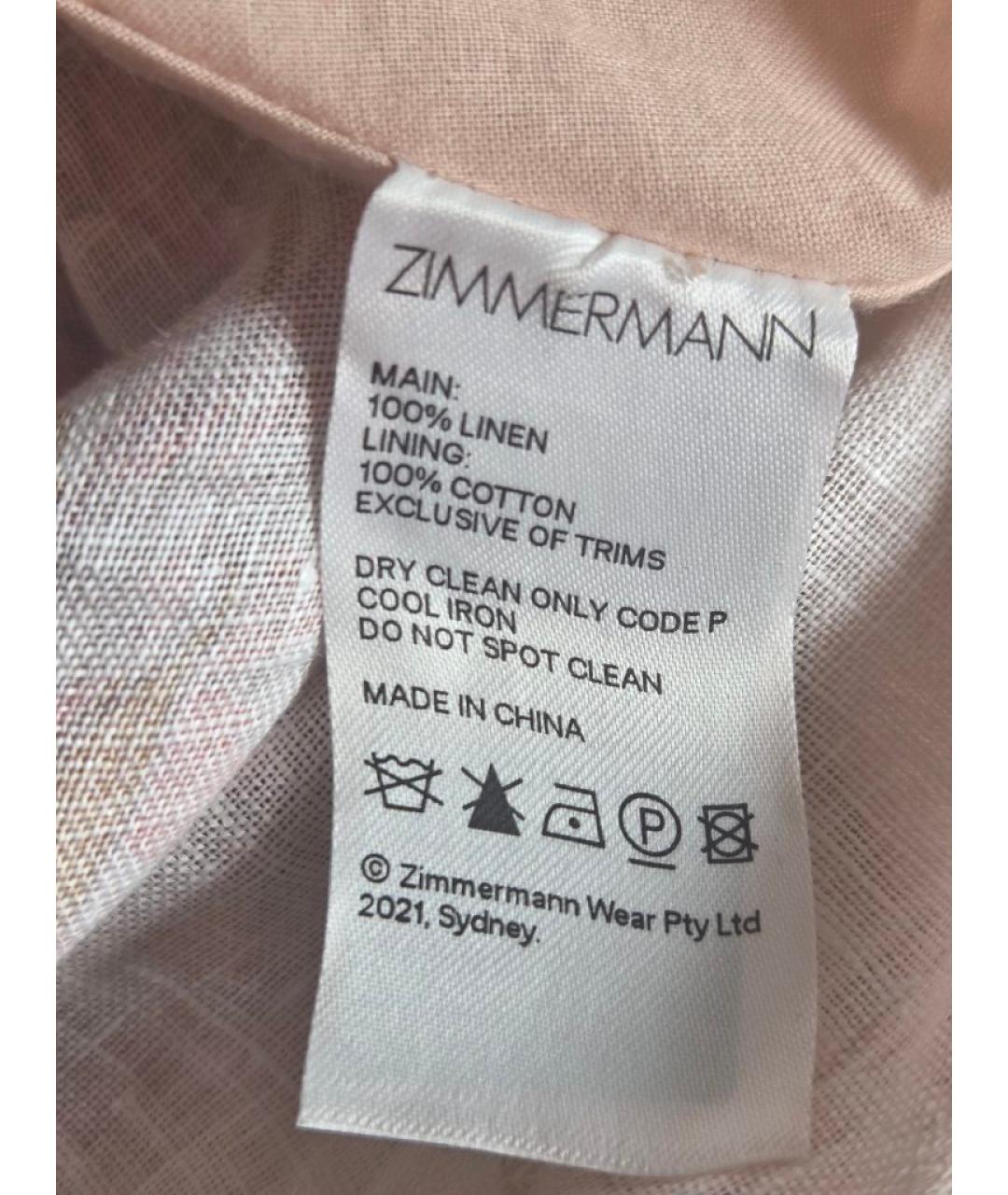 ZIMMERMANN Мульти льняное повседневное платье, фото 5