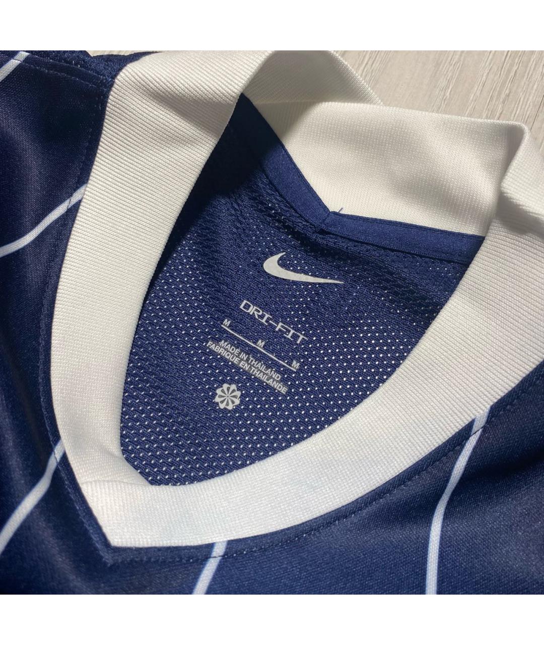 NIKE Темно-синяя синтетическая футболка, фото 3
