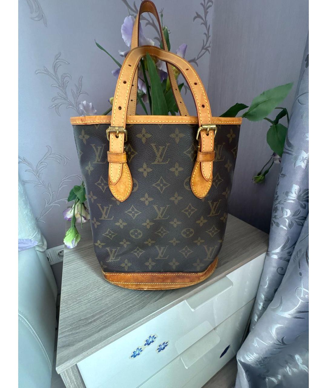 LOUIS VUITTON Коричневая сумка тоут, фото 5