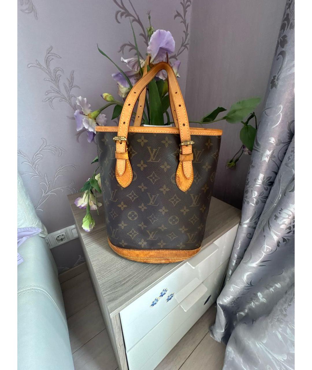 LOUIS VUITTON Коричневая сумка тоут, фото 3