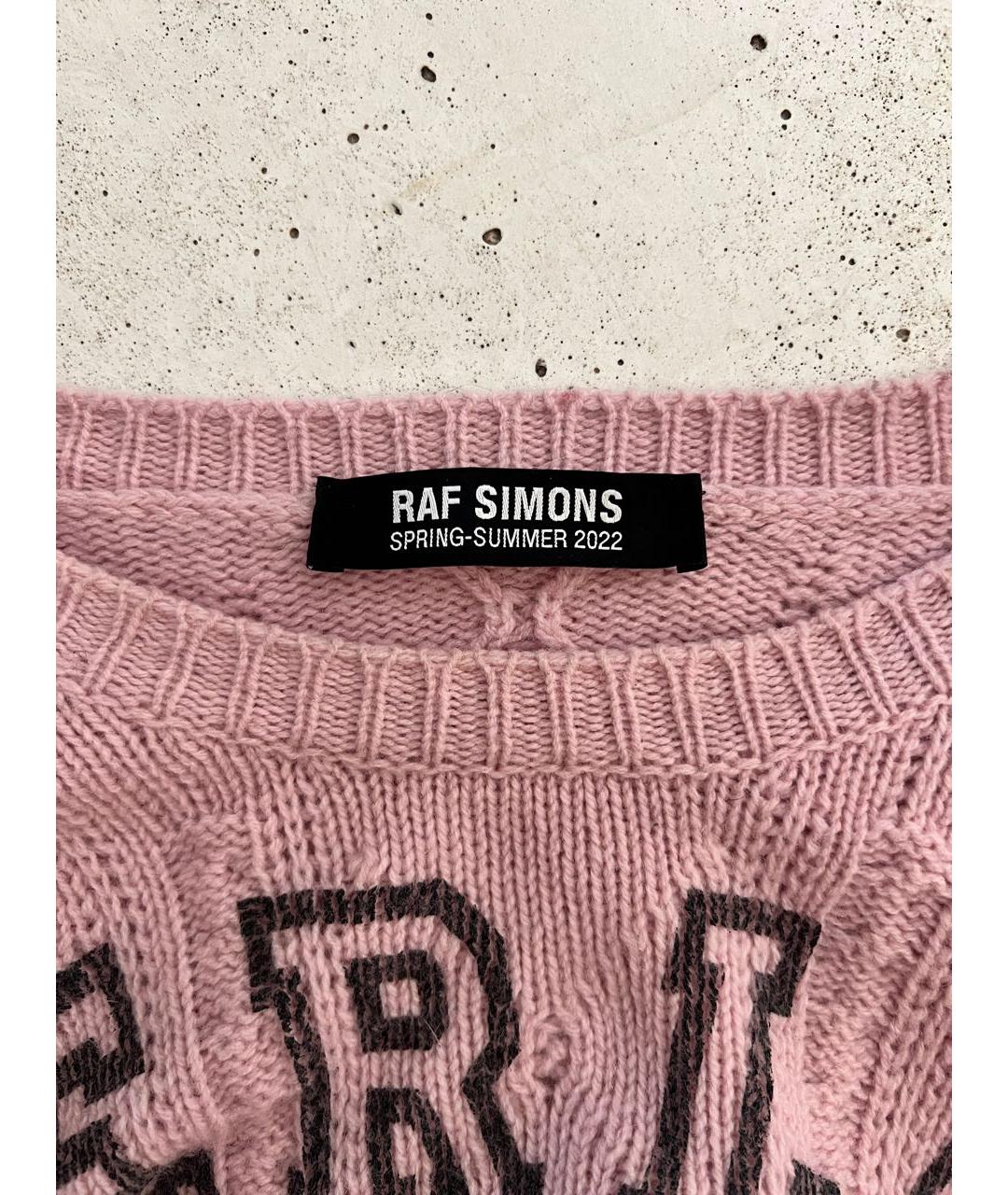 RAF SIMONS Розовый шерстяной джемпер / свитер, фото 5
