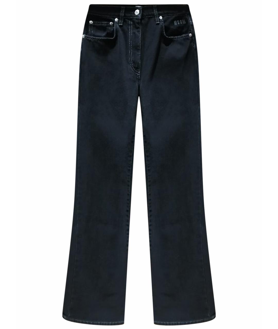 MSGM Черные хлопковые джинсы клеш, фото 1