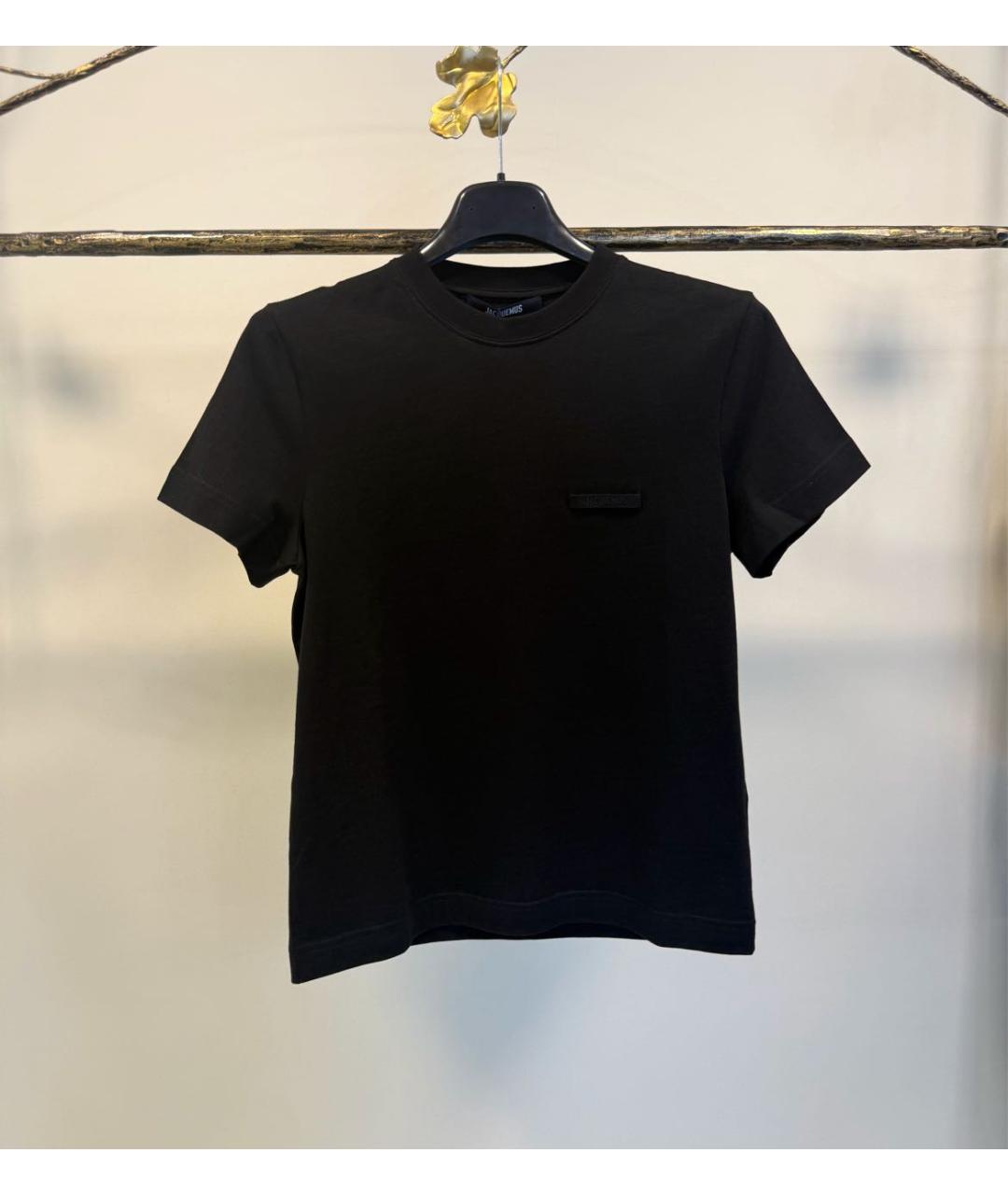 JACQUEMUS Черная хлопковая футболка, фото 7