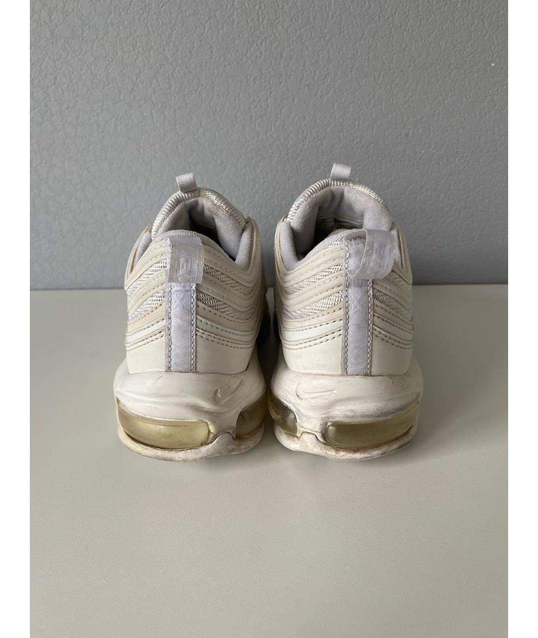 NIKE Белые текстильные низкие кроссовки / кеды, фото 5