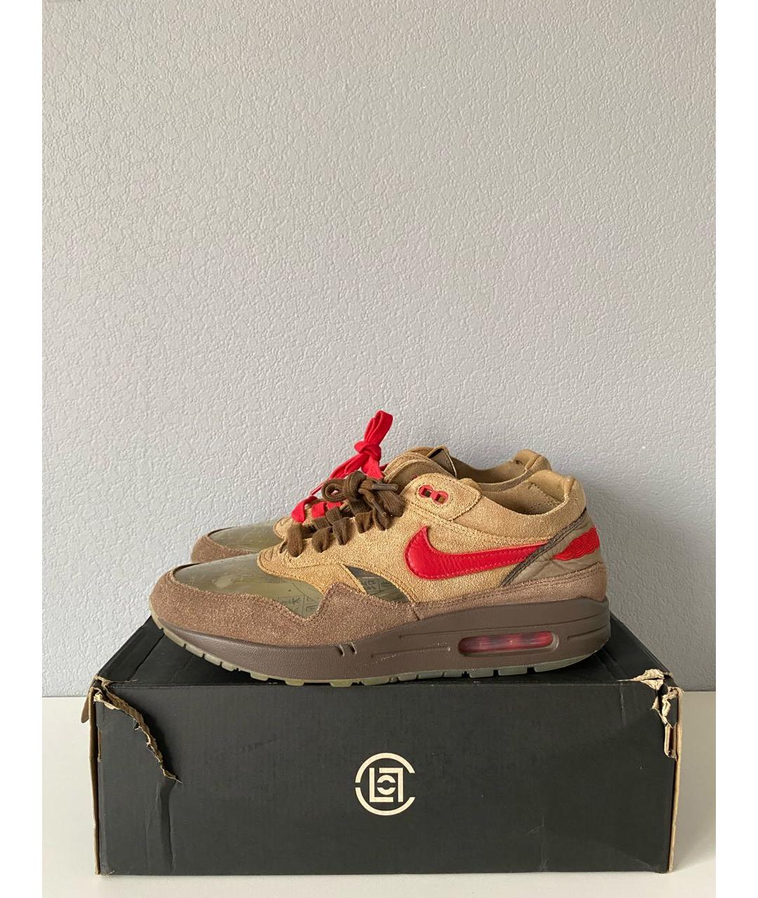 NIKE Коричневые замшевые низкие кроссовки / кеды, фото 3