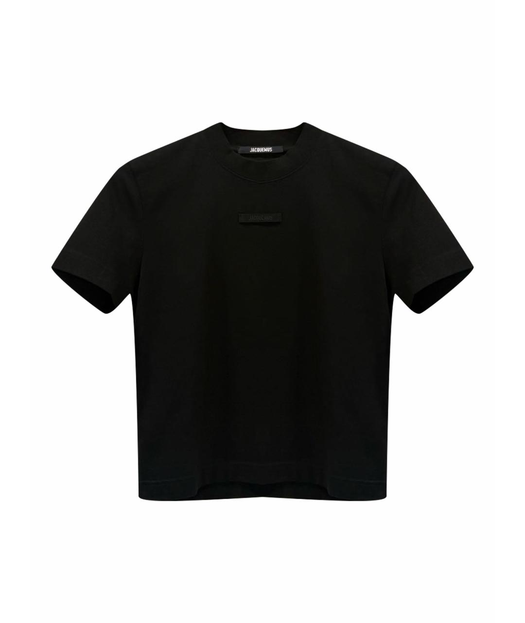 JACQUEMUS Черная хлопковая футболка, фото 1