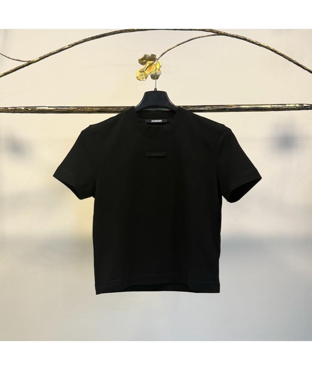 JACQUEMUS Черная хлопковая футболка, фото 7