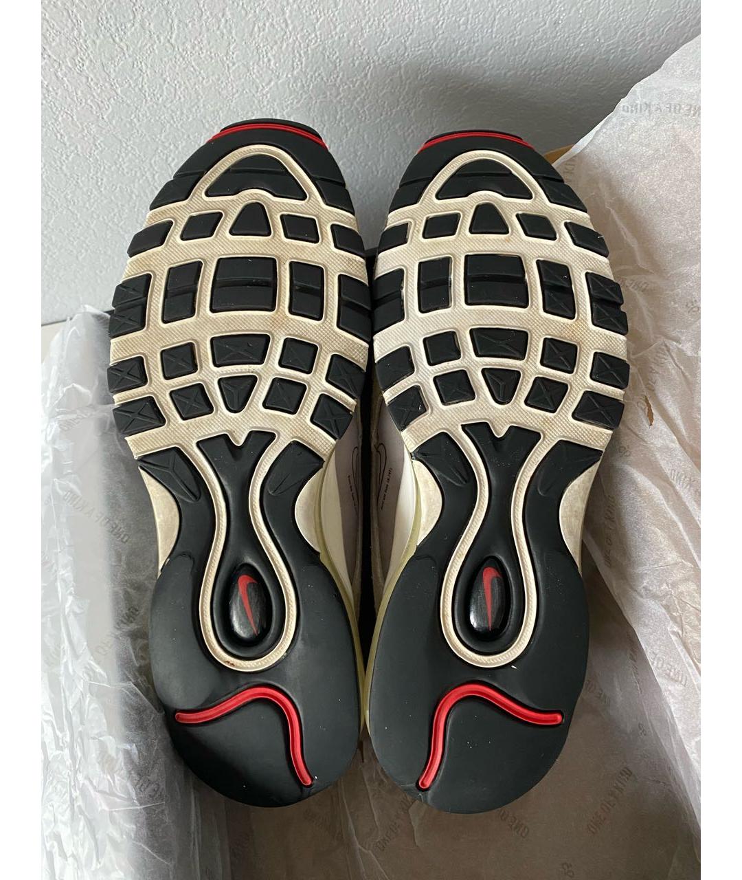 NIKE Бежевые текстильные низкие кроссовки / кеды, фото 7