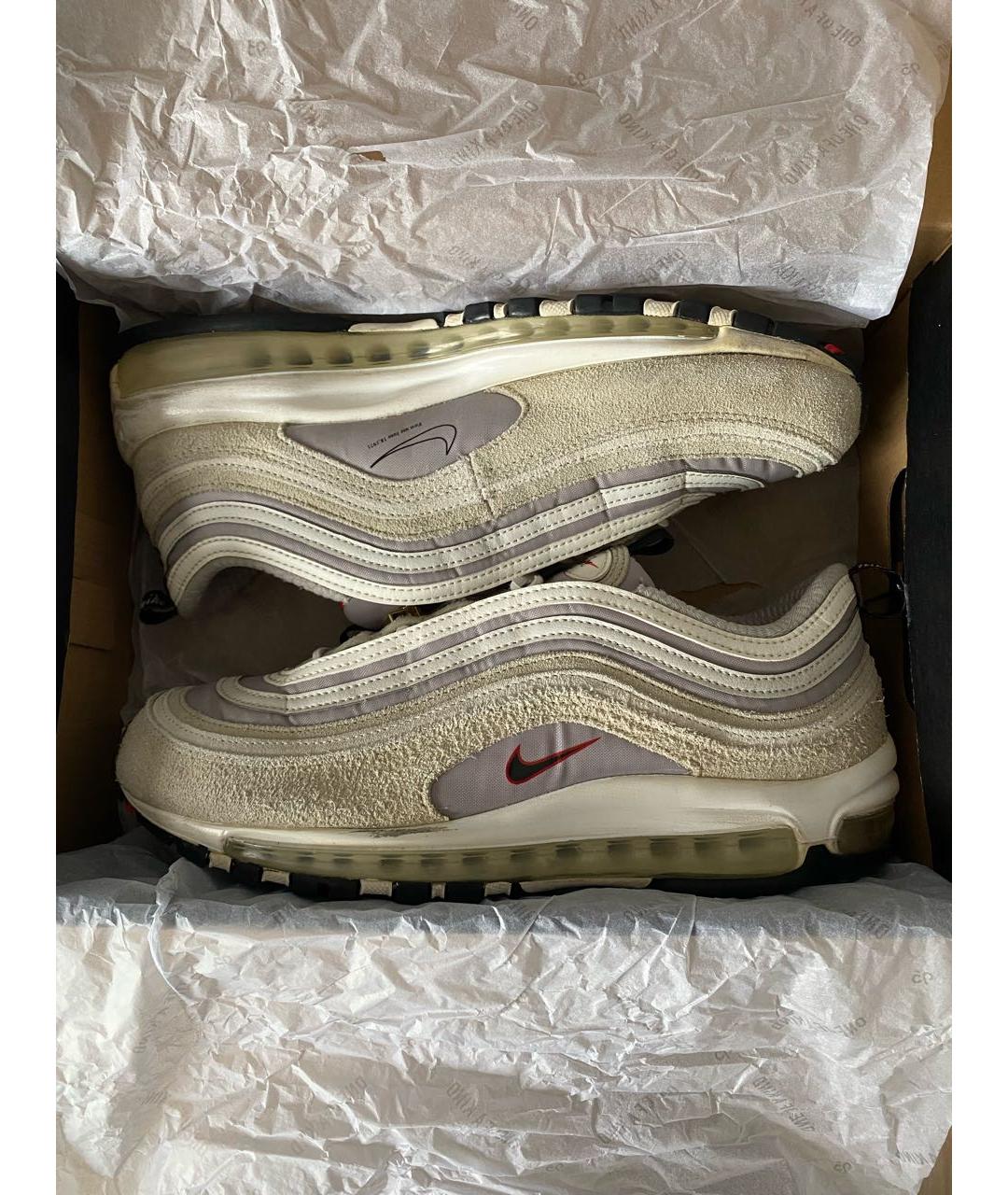 NIKE Бежевые текстильные низкие кроссовки / кеды, фото 2