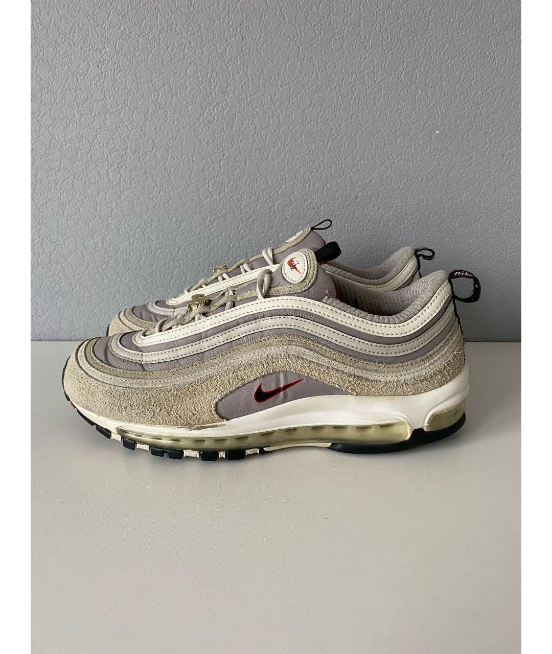 NIKE Бежевые текстильные низкие кроссовки / кеды, фото 3