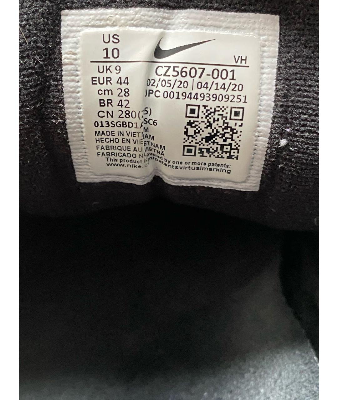 NIKE Черные текстильные низкие кроссовки / кеды, фото 7