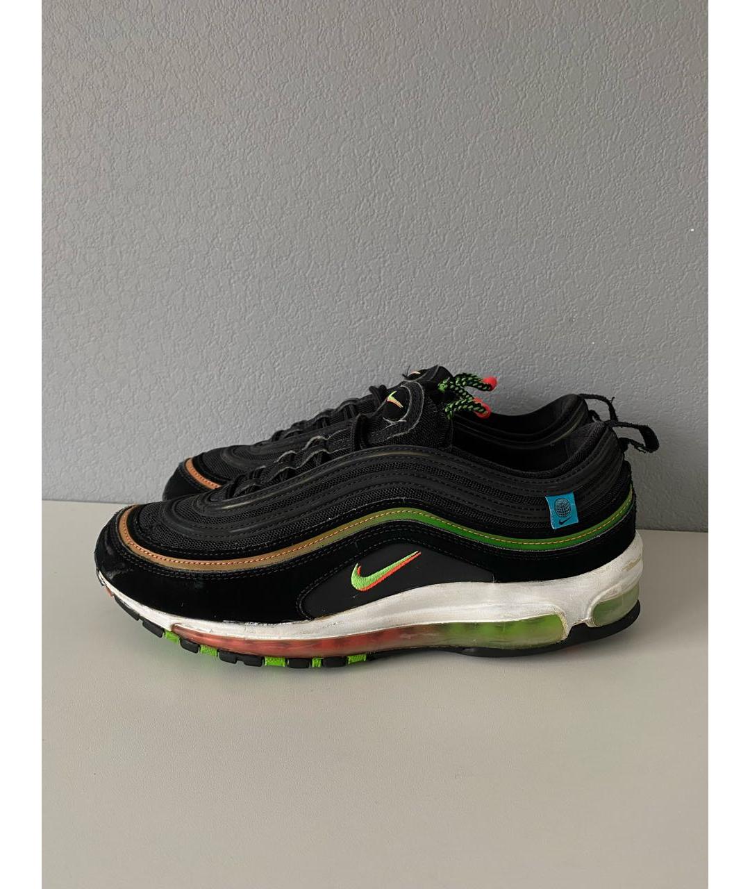 NIKE Черные текстильные низкие кроссовки / кеды, фото 3