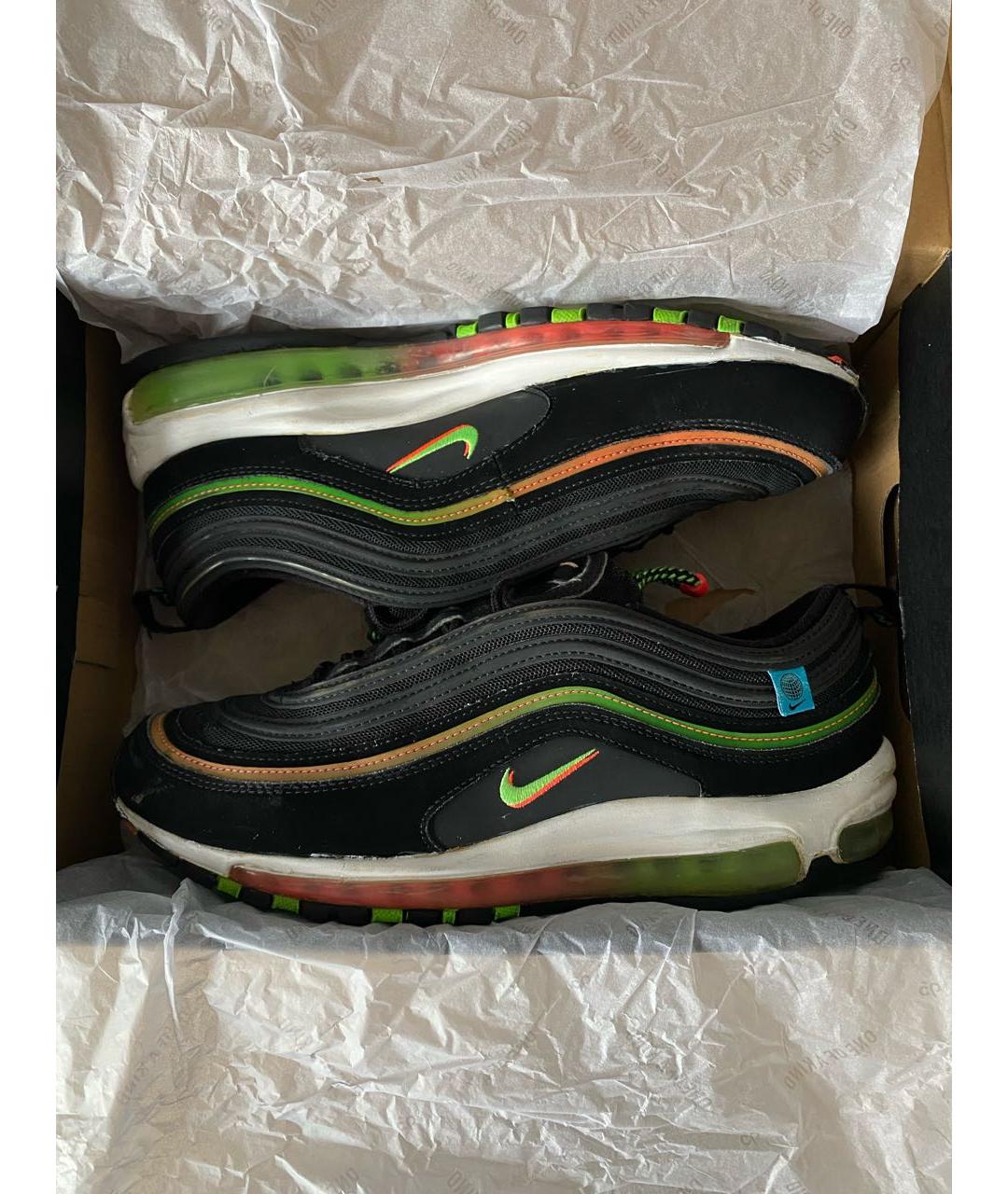 NIKE Черные текстильные низкие кроссовки / кеды, фото 2