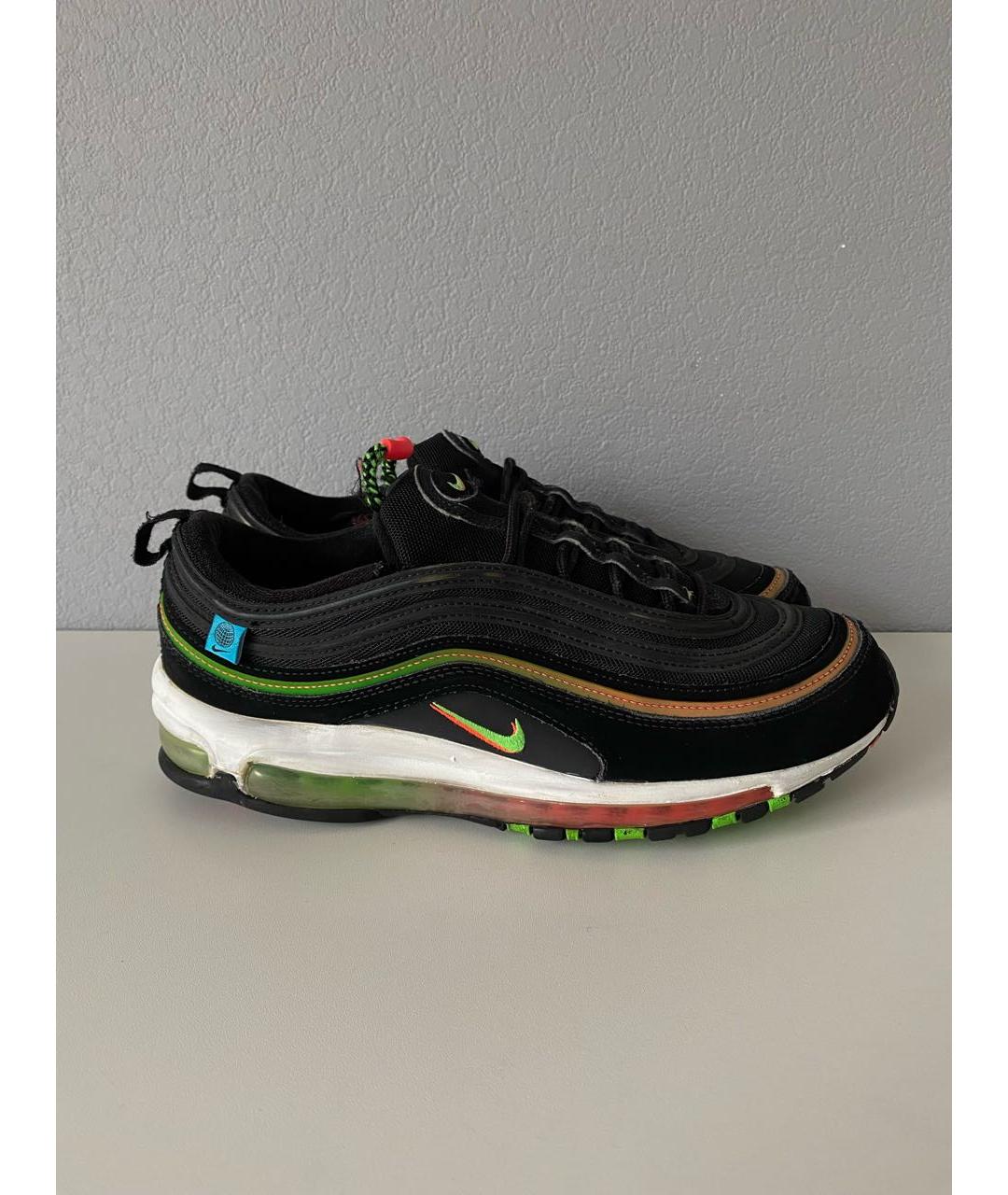 NIKE Черные текстильные низкие кроссовки / кеды, фото 4