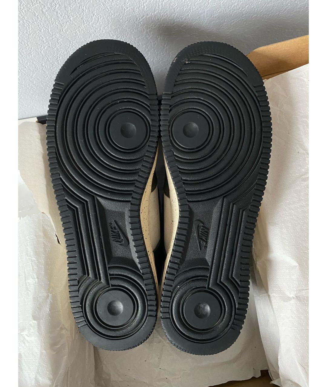 NIKE Хаки кожаные низкие кроссовки / кеды, фото 7