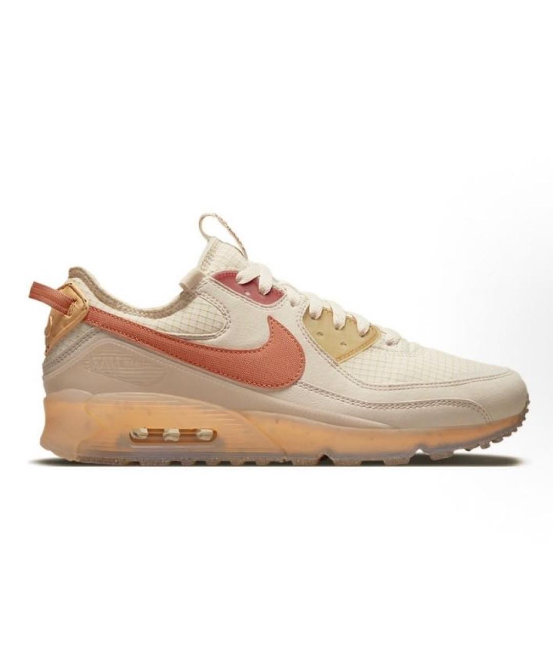 NIKE Бежевые текстильные низкие кроссовки / кеды, фото 8