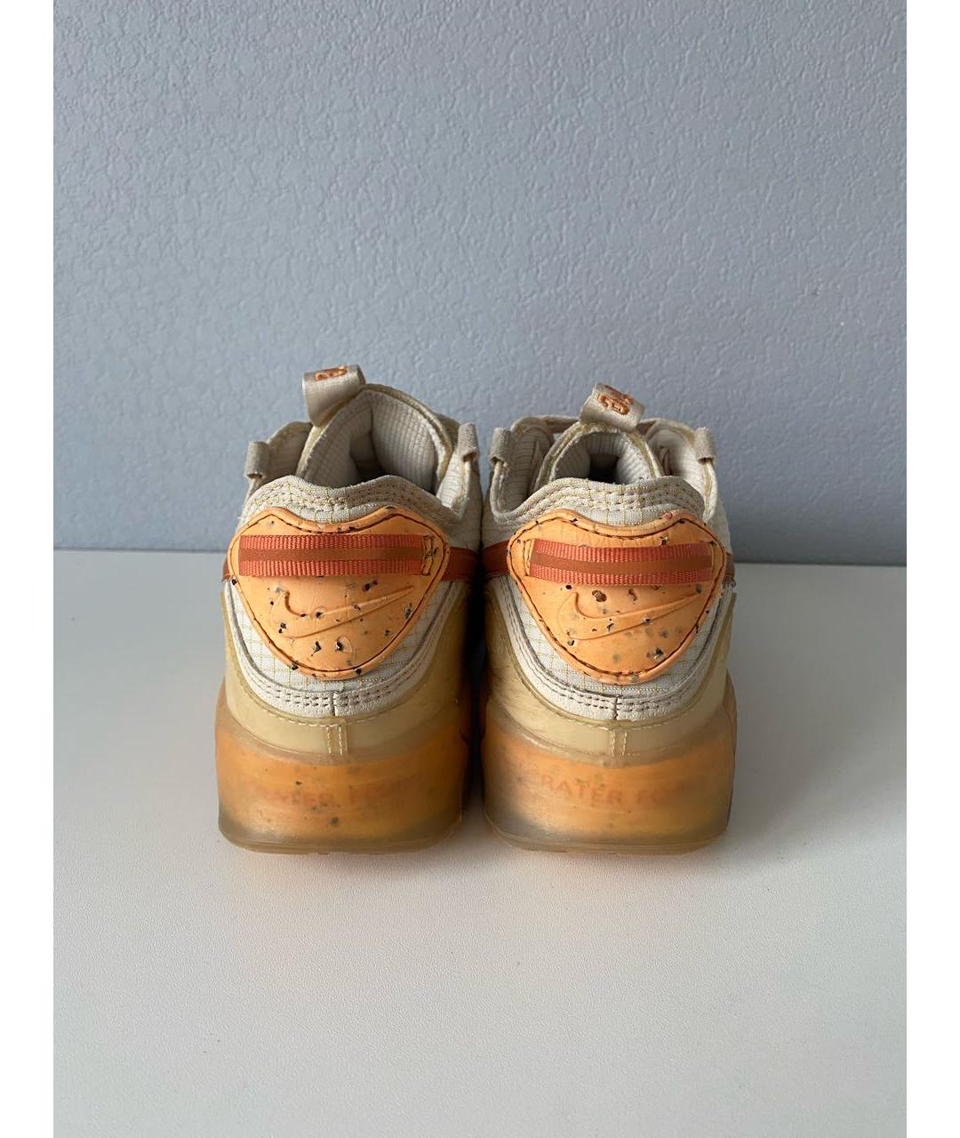 NIKE Бежевые текстильные низкие кроссовки / кеды, фото 5