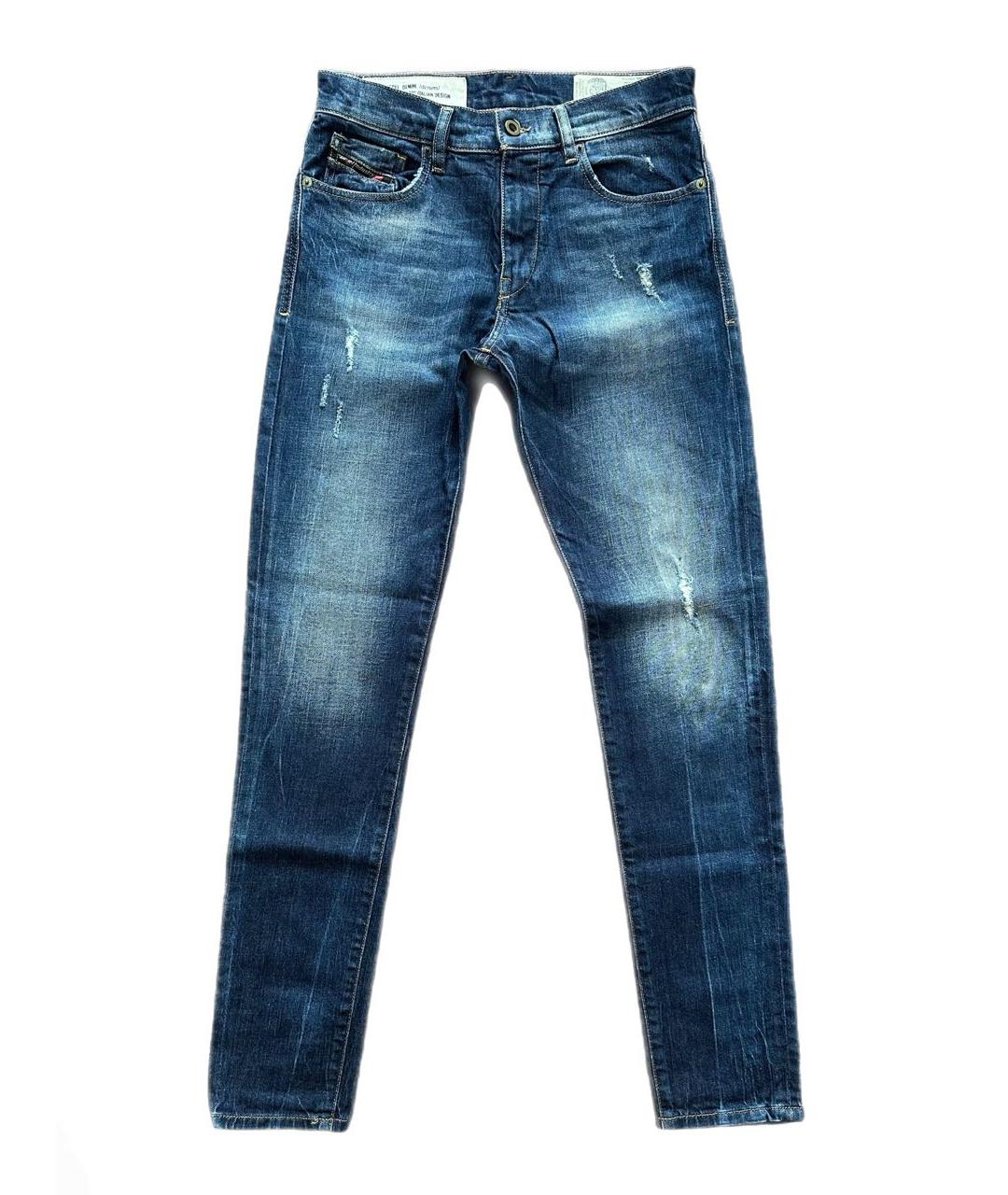 DIESEL Синие хлопко-эластановые джинсы скинни, фото 1