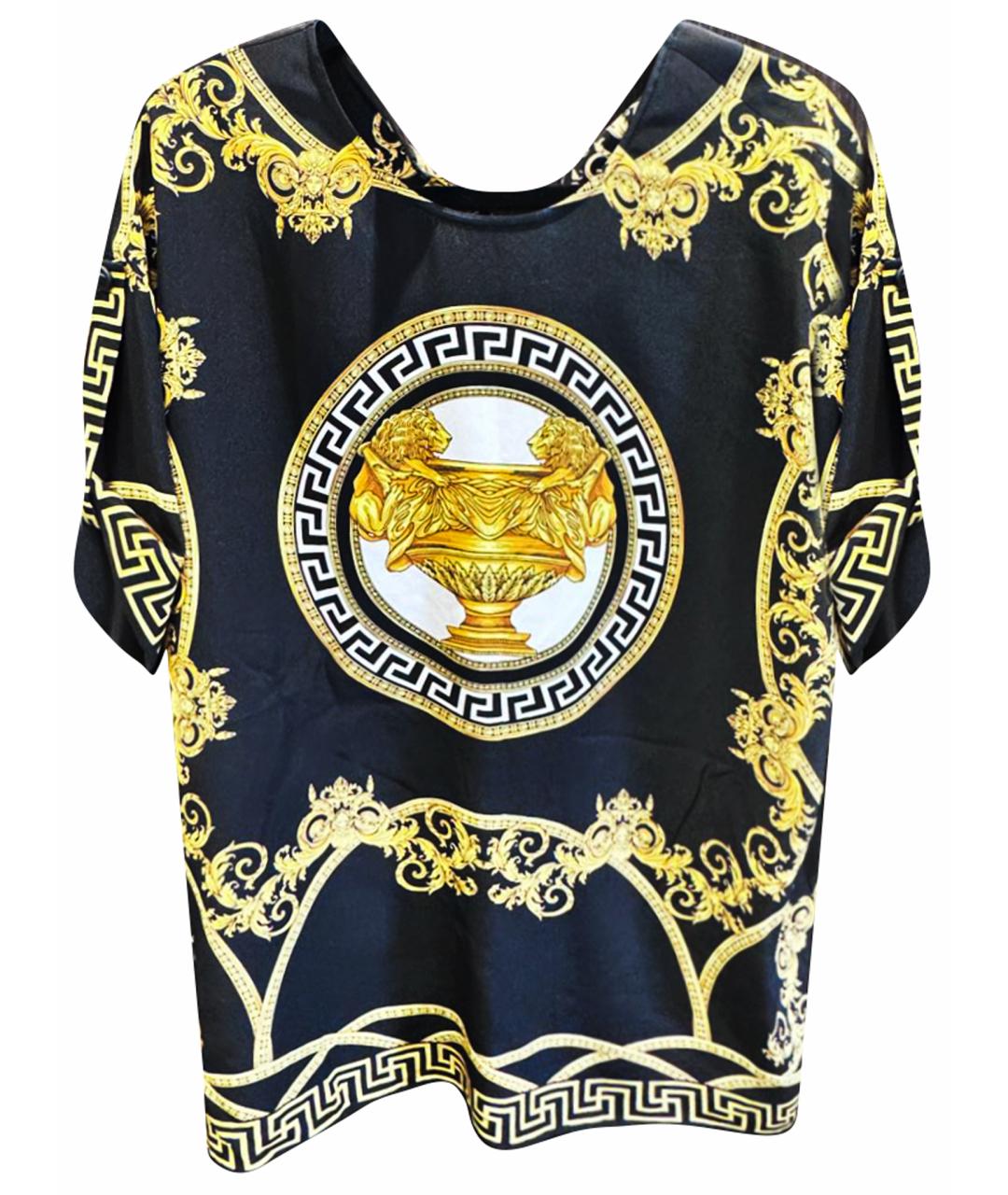 VERSACE Черная шелковая блузы, фото 1