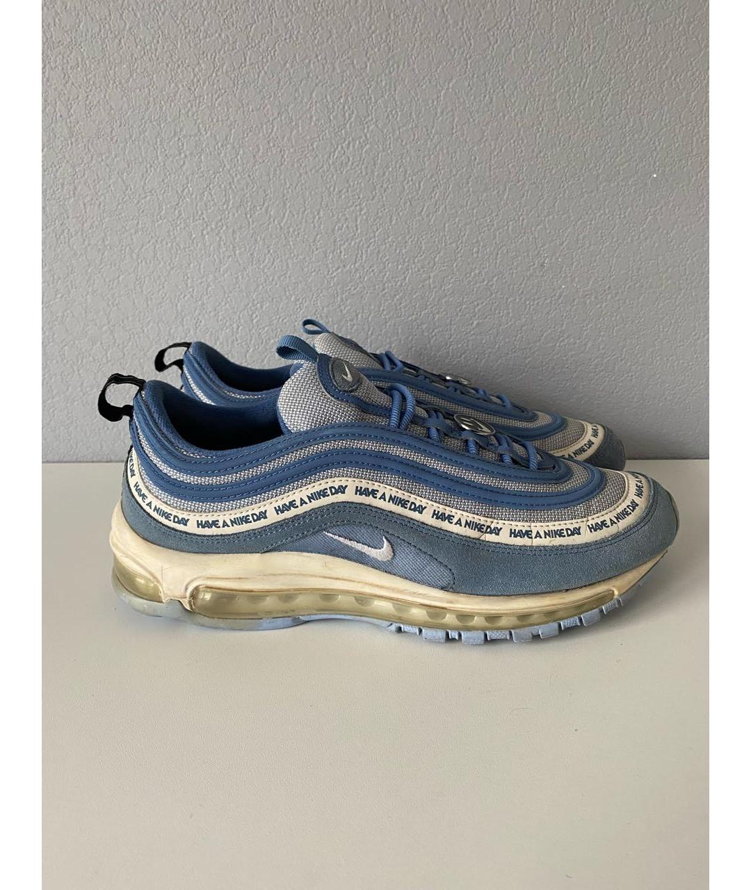NIKE Синие текстильные низкие кроссовки / кеды, фото 4