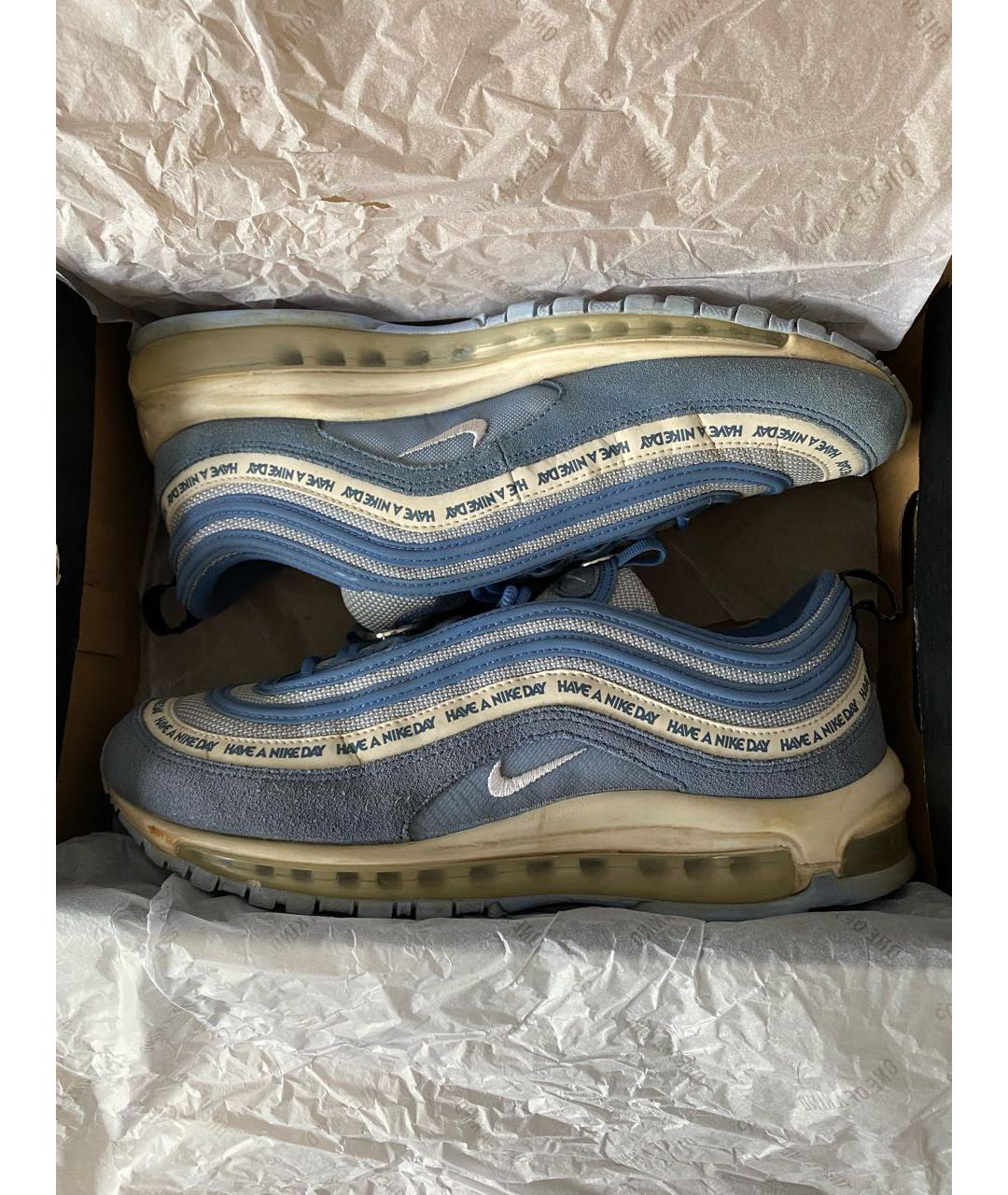 NIKE Синие текстильные низкие кроссовки / кеды, фото 2