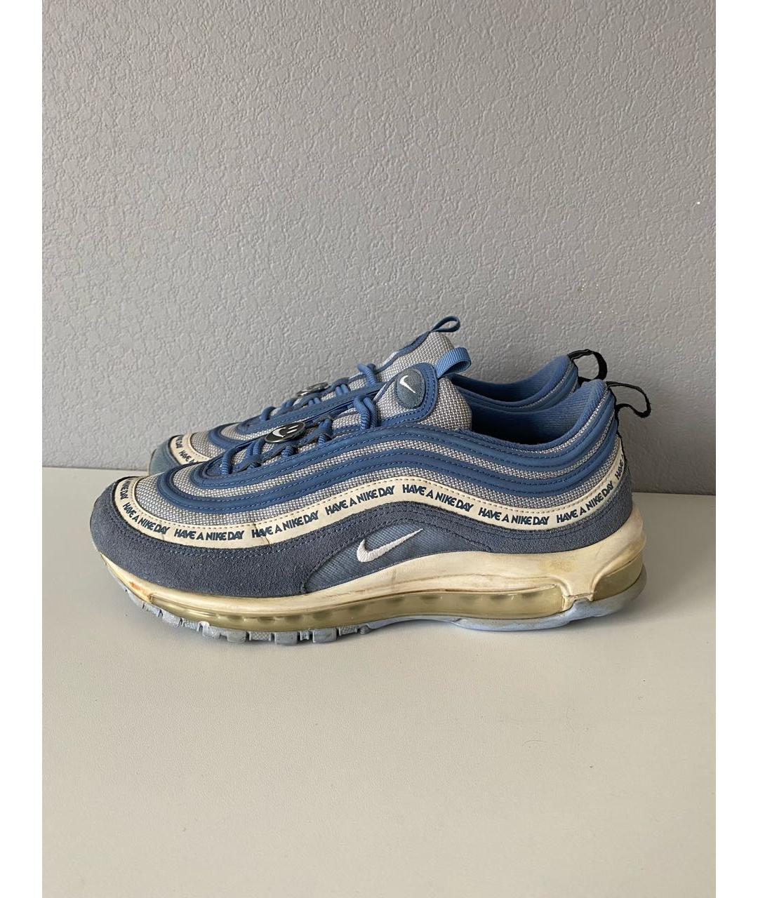 NIKE Синие текстильные низкие кроссовки / кеды, фото 3