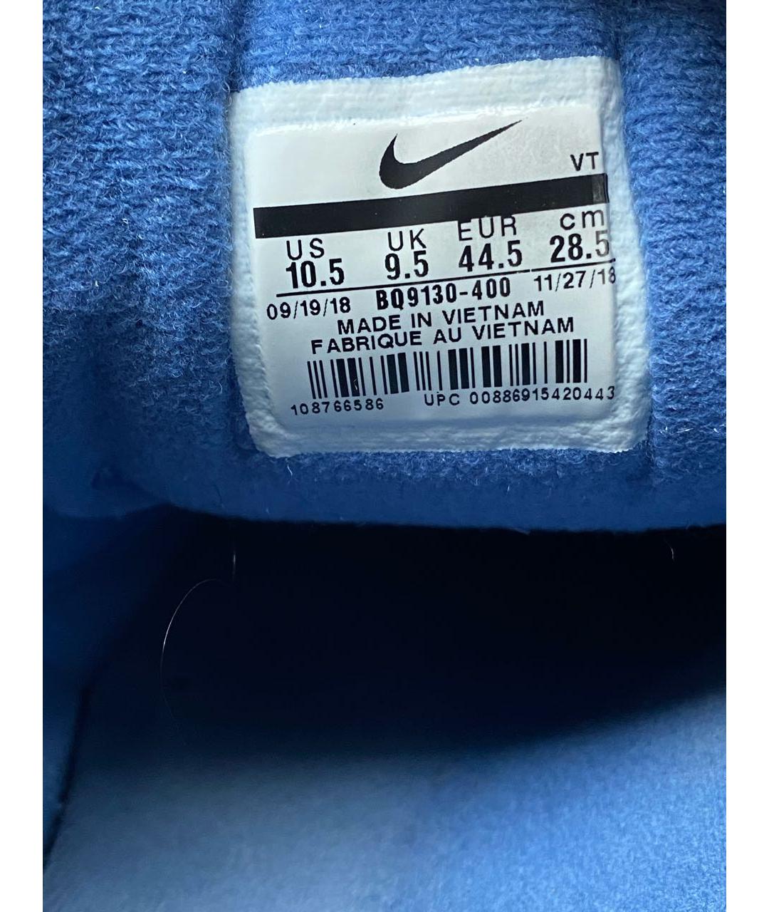 NIKE Синие текстильные низкие кроссовки / кеды, фото 6