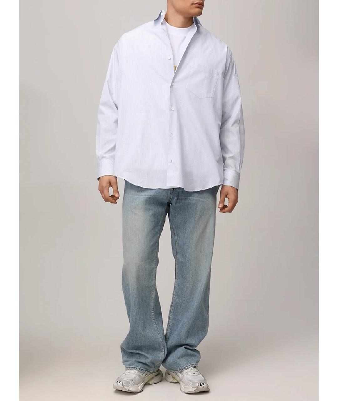 VETEMENTS Белая хлопковая кэжуал рубашка, фото 8