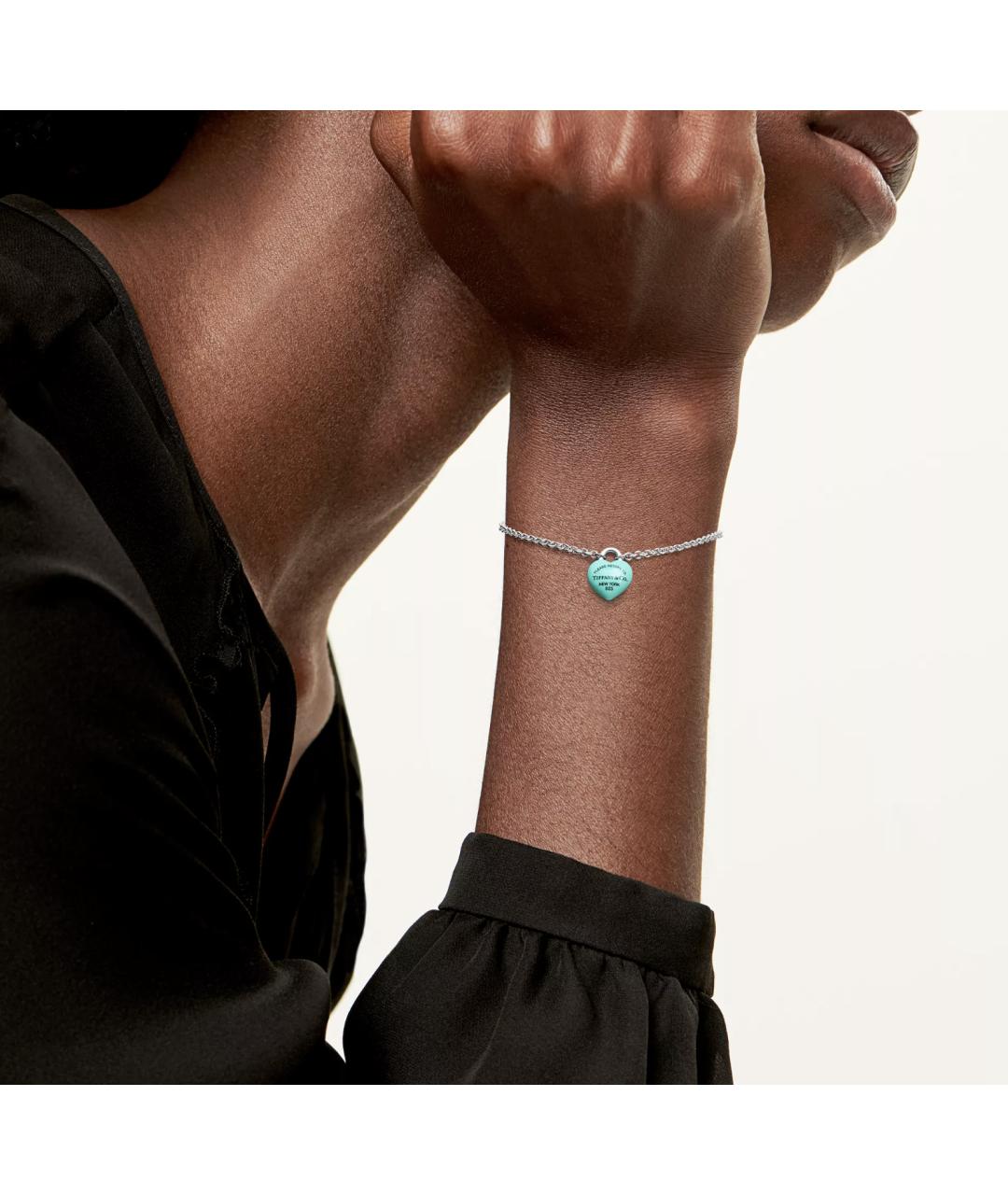 TIFFANY&CO Бирюзовый серебряный браслет, фото 2