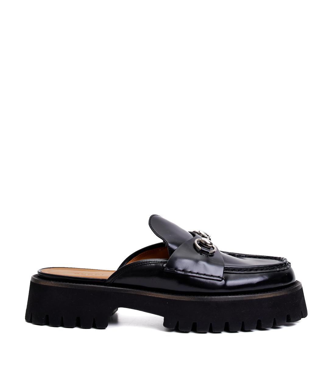 GUCCI Черные кожаные мюли, фото 9