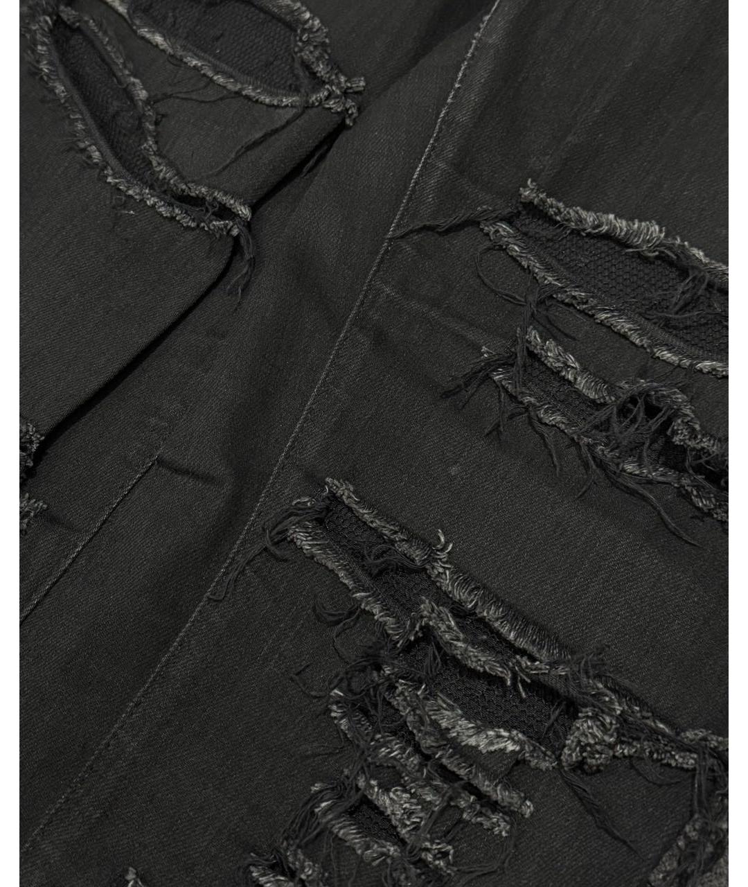 SAINT LAURENT Черные хлопко-эластановые джинсы скинни, фото 3