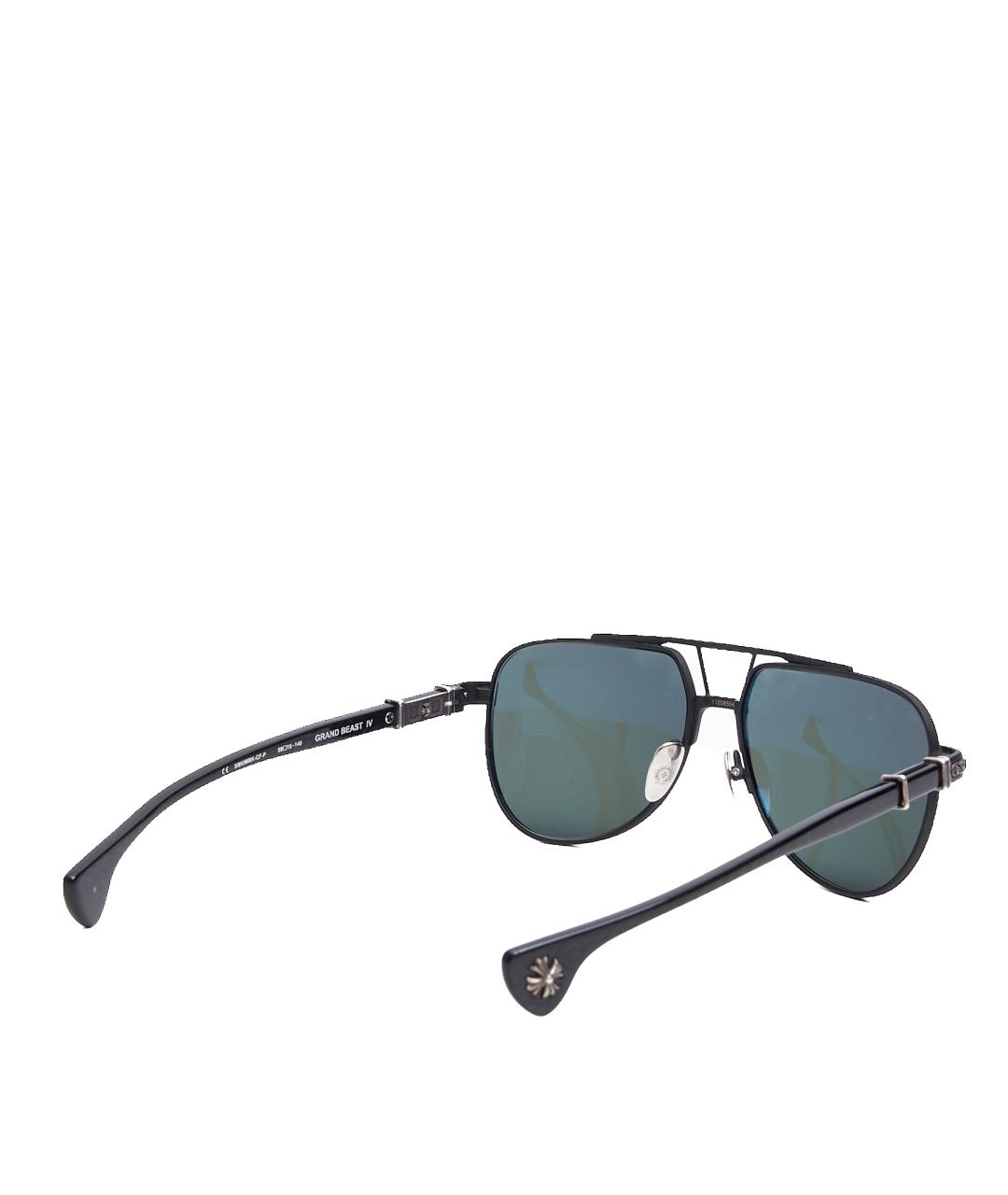 CHROME HEARTS Черные металлические солнцезащитные очки, фото 3