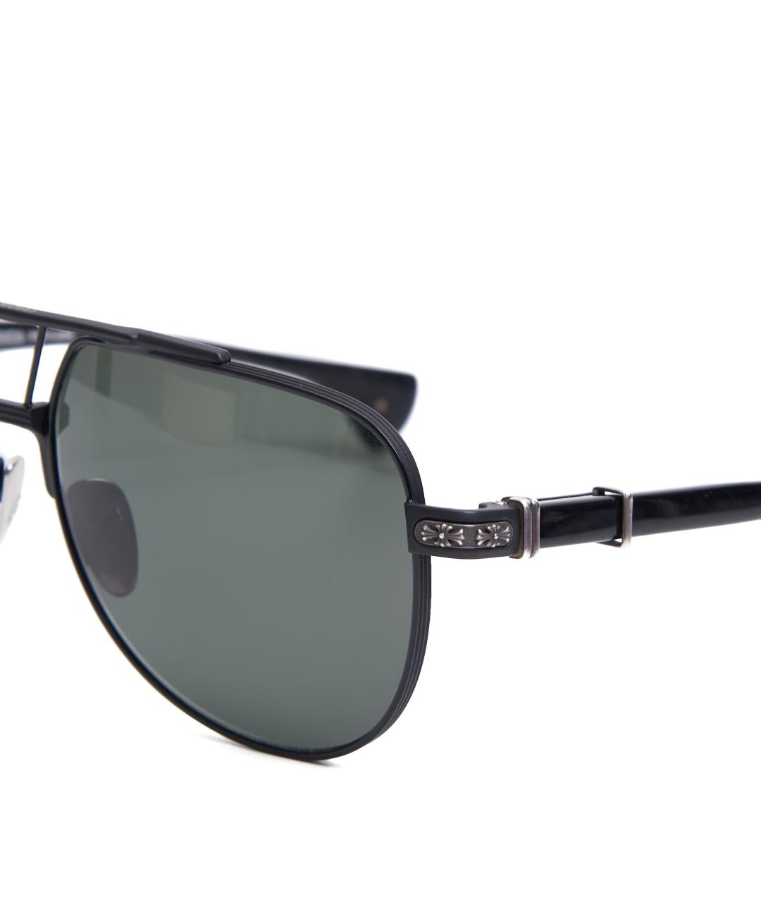 CHROME HEARTS Черные металлические солнцезащитные очки, фото 4