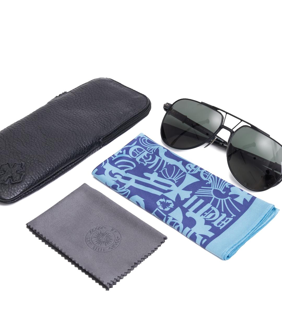 CHROME HEARTS Черные металлические солнцезащитные очки, фото 6