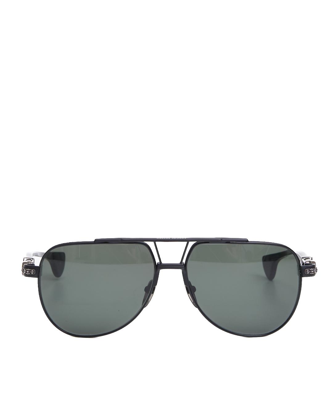 CHROME HEARTS Черные металлические солнцезащитные очки, фото 2