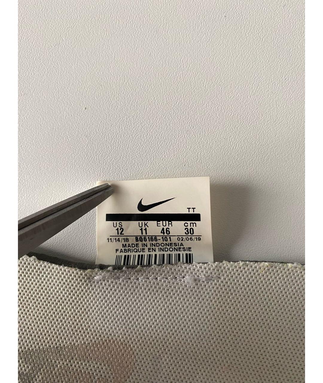 NIKE Белые текстильные низкие кроссовки / кеды, фото 6